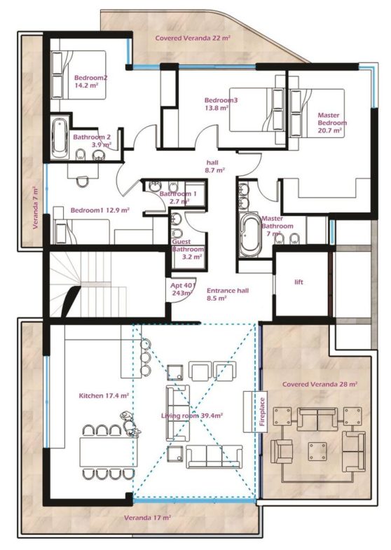 smart residence PLANS 4 floor 4-06-2018 Areas